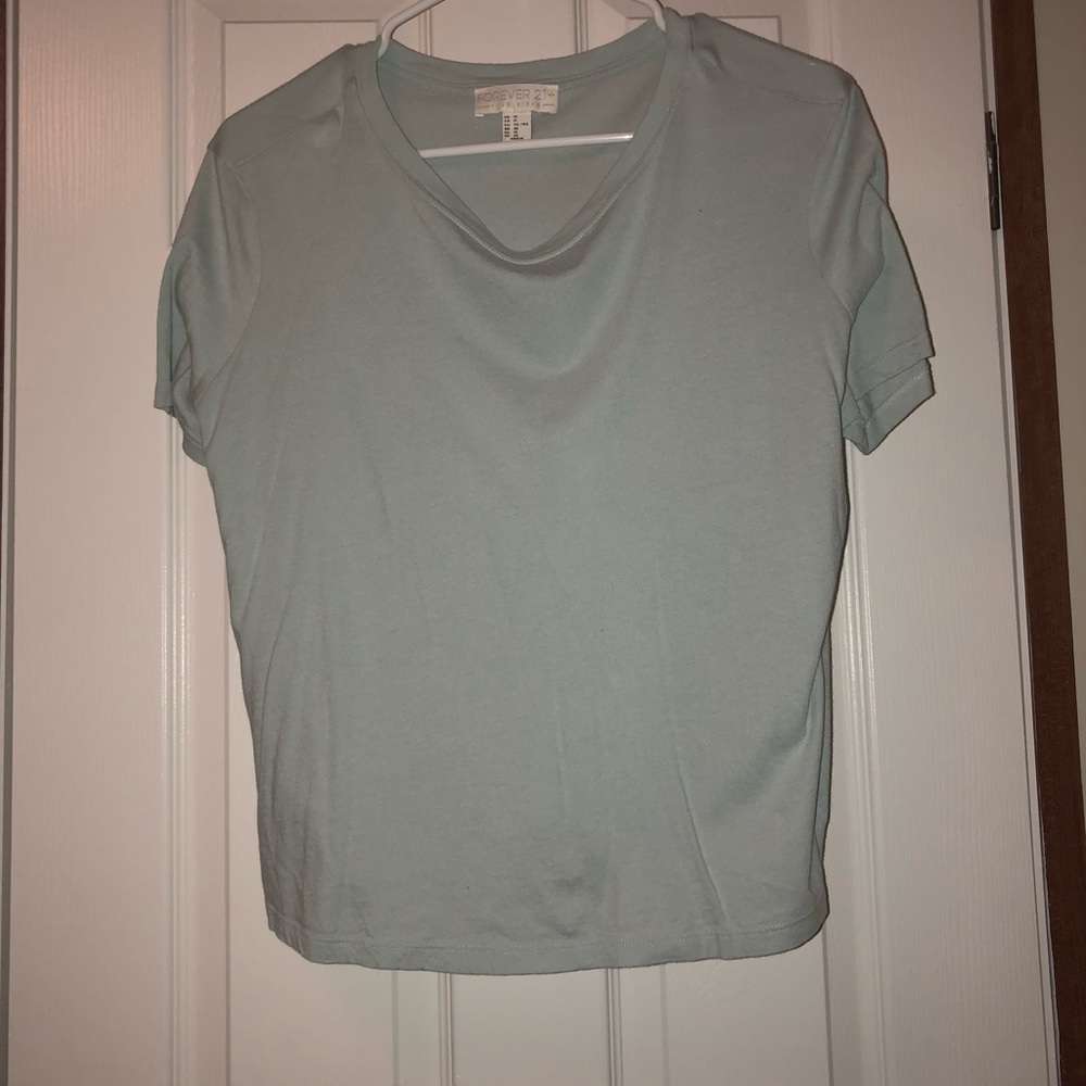 Forever 21 Baby Blue Crop Top